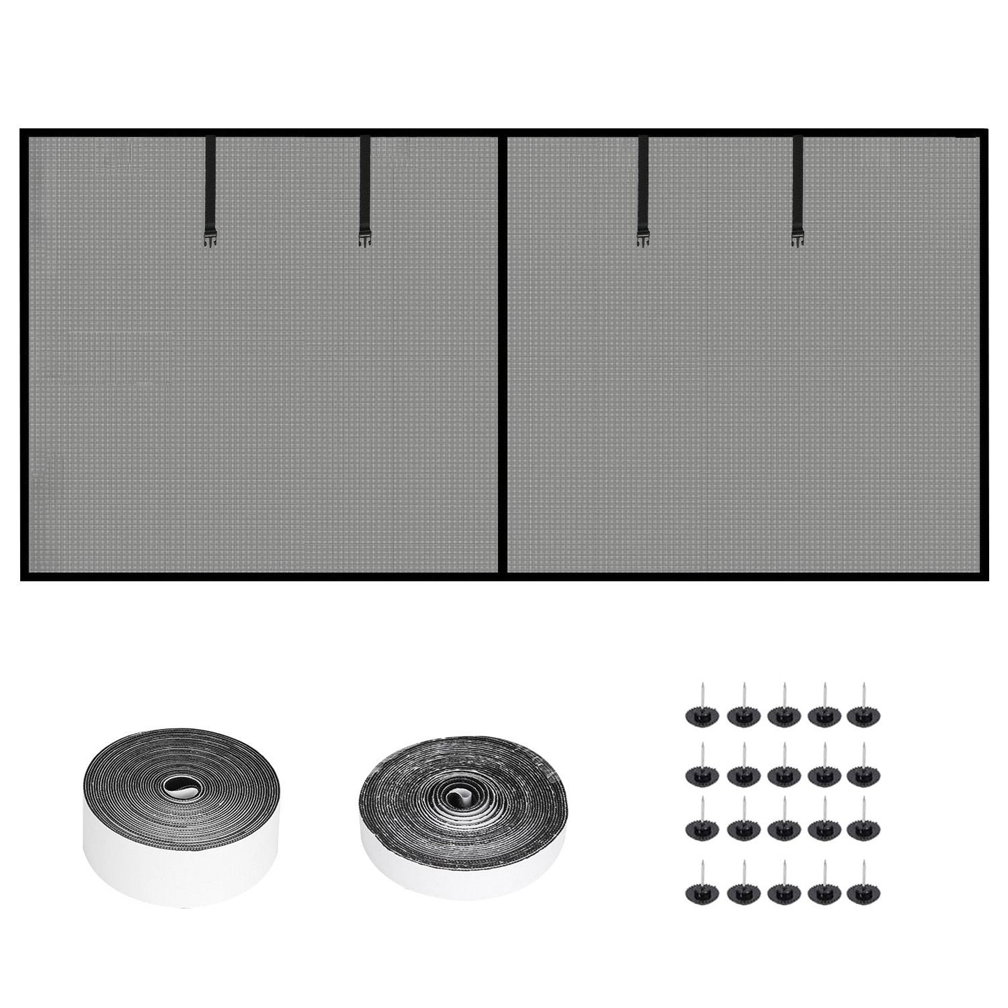 Magnetic Garage Door Screen Single-Car Garage Screen Mesh Fiberglass Garage Net with Magnetic Closure 4 Buckle Straps for One Cars - Discount Msrp