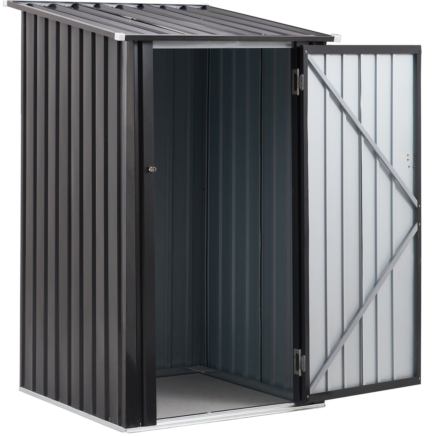 Outdoor Storage Shed, 3 x 3 FT Metal Steel Garden Shed with Single Lockable Door, Small Shed Outdoor Steel Utility Tool Shed for Backyard Patio Garden Lawn - Discount Msrp