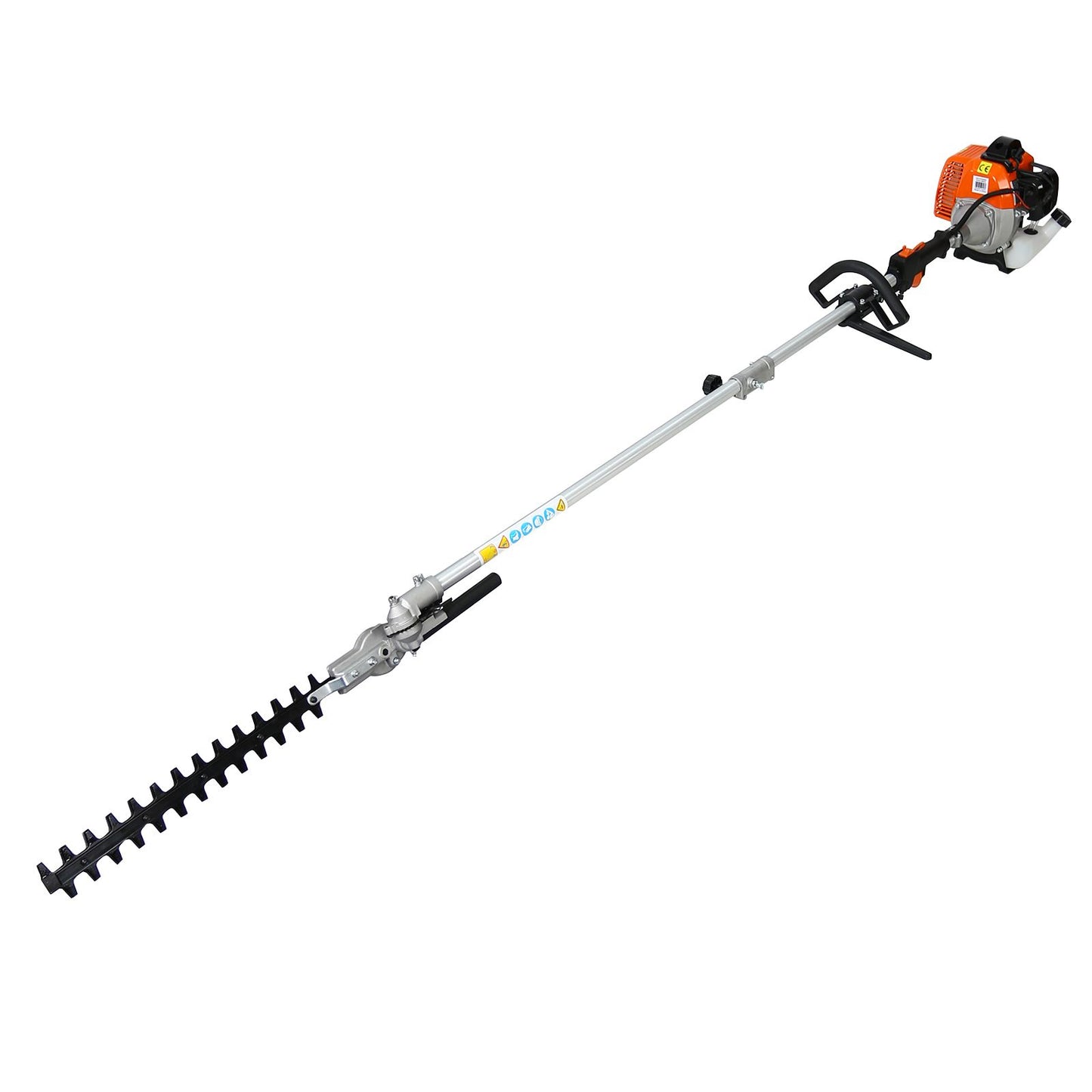 5 in 1 Multi-Functional Trimming Tool, 56CC 2-Cycle Garden Tool System with Gas Pole Saw, Hedge Trimmer, Grass Trimmer, and Brush Cutter EPA Compliant - Discount Msrp