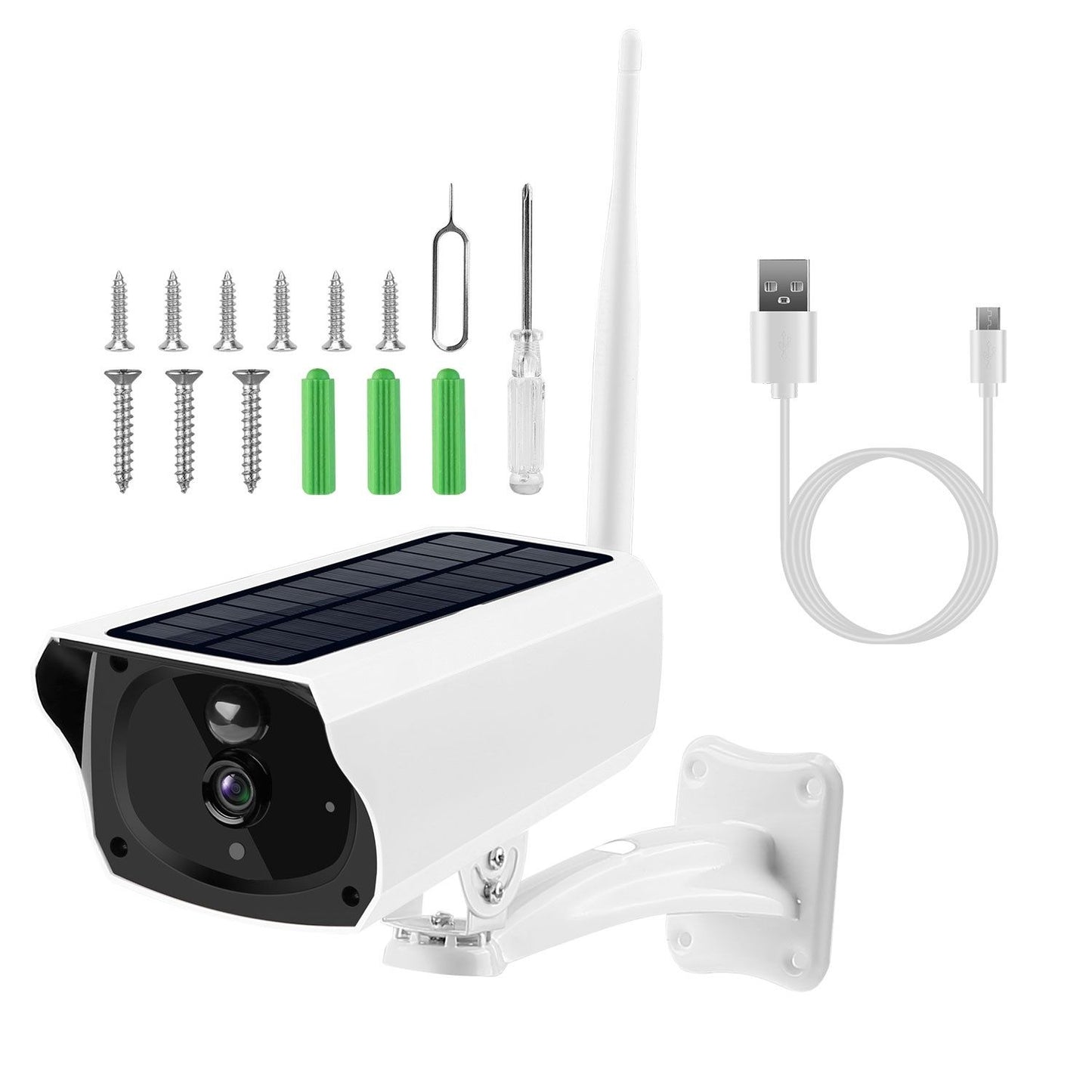 1080P Solar Powered WiFi IP Camera Two-Way Intercom Security Surveillance Camera - Discount Msrp
