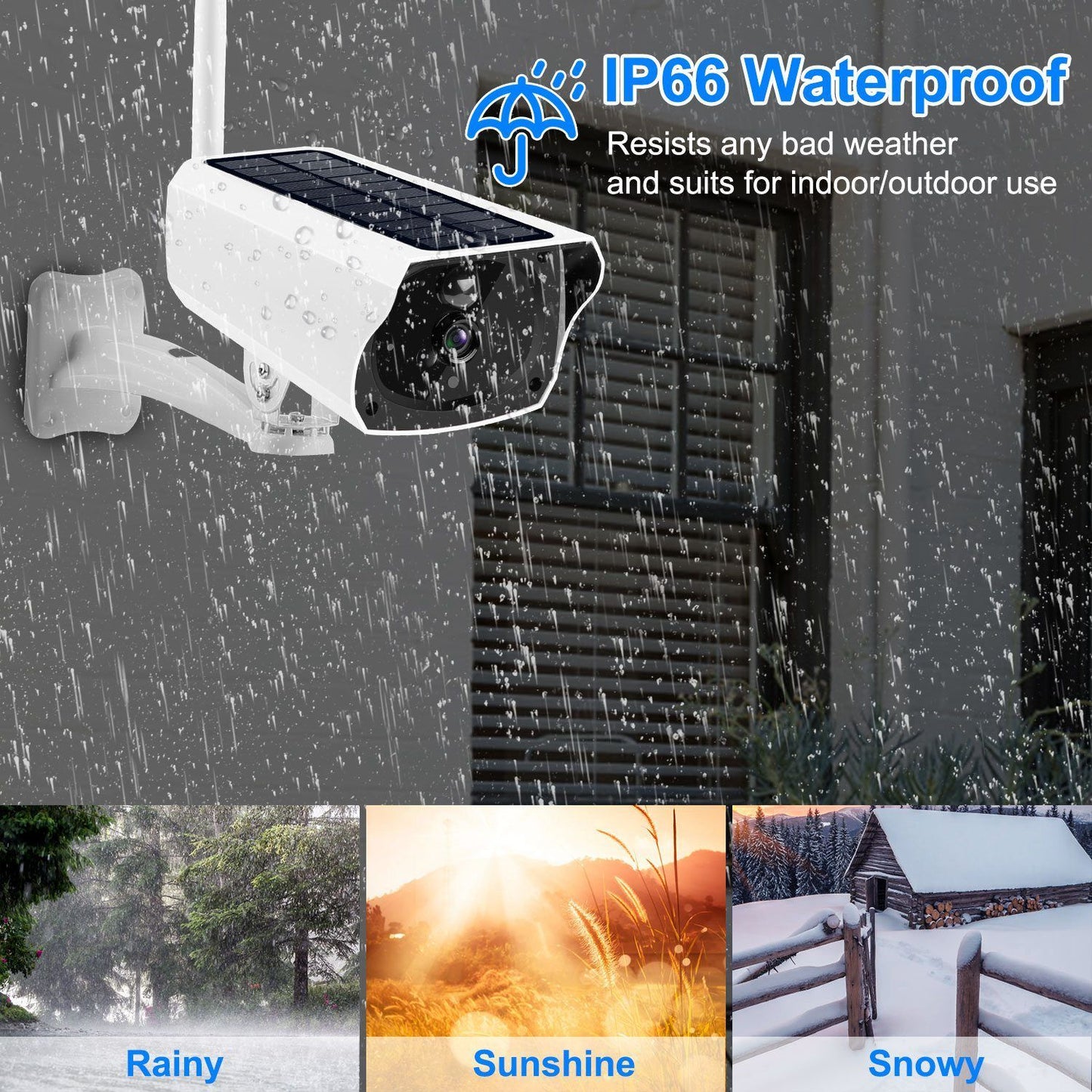 1080P Solar Powered WiFi IP Camera Two-Way Intercom Security Surveillance Camera - Discount Msrp