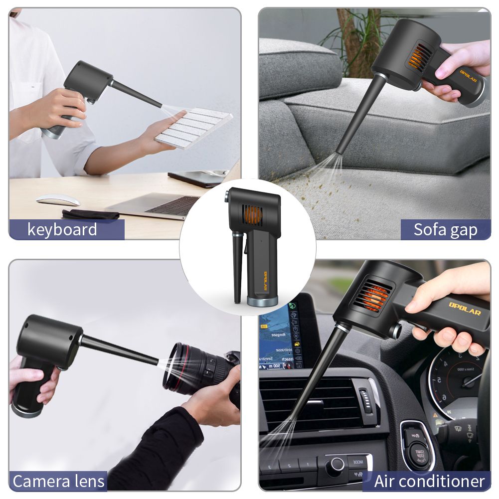 Compressed Air Duster, New Generation Canned Air, 33000 RPM Electric Air Can for Computer Keyboard Electronics Cleaning, 6000mAh Rechargeable Battery, Reusable Dust Destroyer RT - Discount Msrp