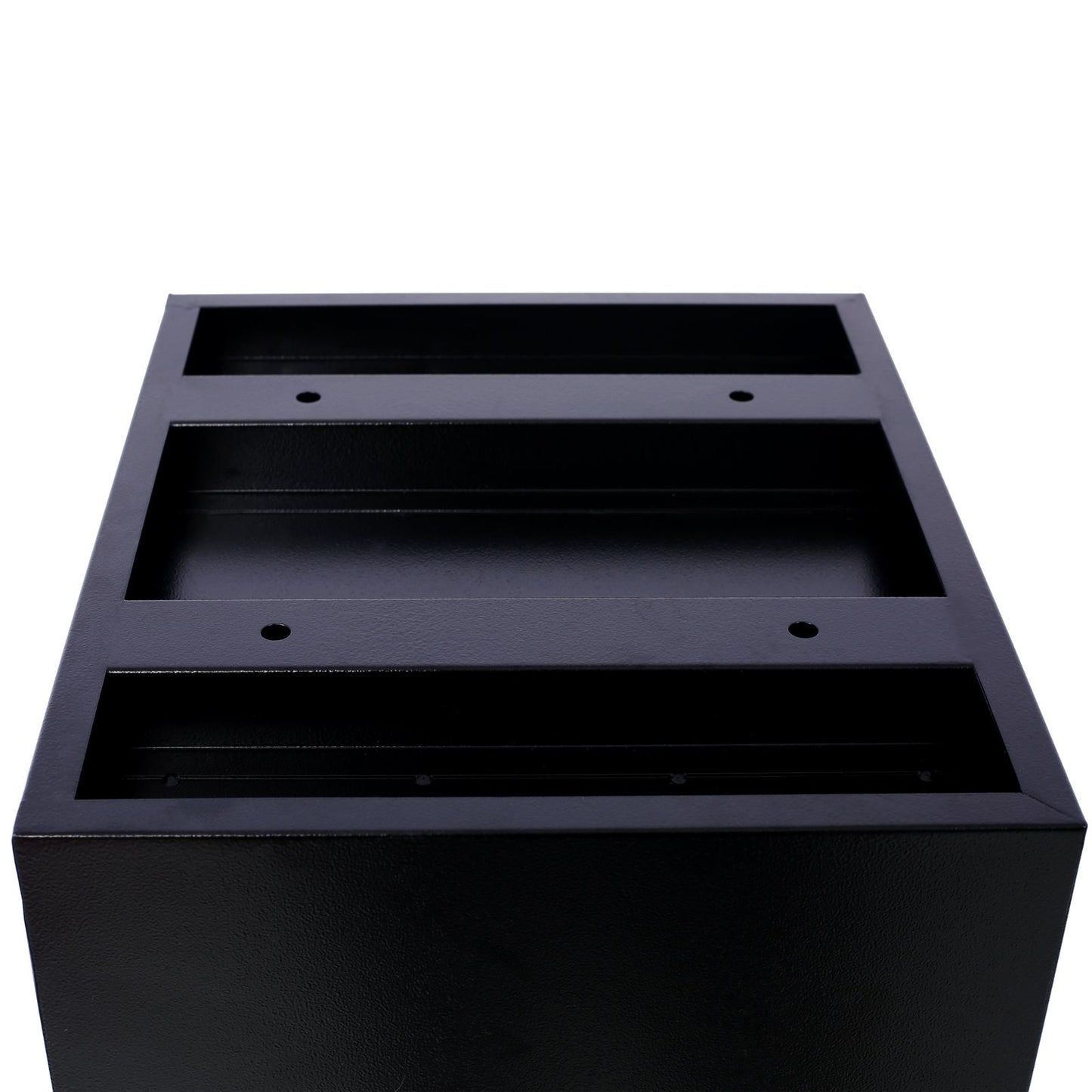 Package Delivery Box, 14'' x 11.3'' x 42'', Galvanized Steel Parcel Mailbox w/Code Lock & Mounting Hardware, for Outdoor Porch, Curbside, Black and White - Discount Msrp