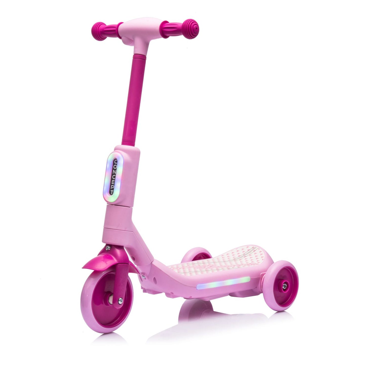 2in1 Kids Ride On Three-Wheel Electric Scooter,Tail Color Lights W/Spray,Wider Pedal,PU Wheels For Effective Floor Protection,Independent Light Switch With Music,One Button Acceleration For Kids 3+ - Discount Msrp