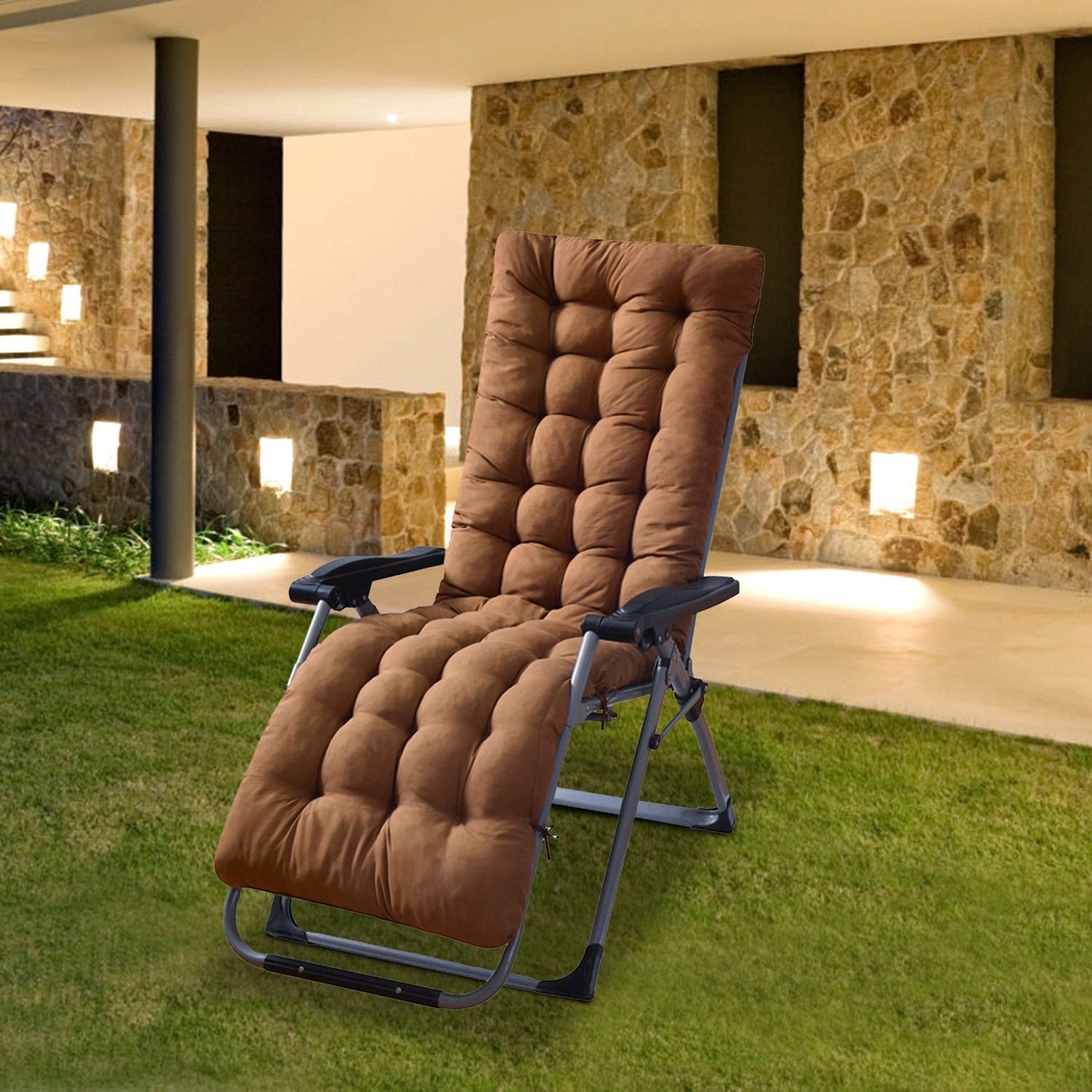 67x22in Chaise Lounger Cushion Recliner Rocking Chair Sofa Mat Deck Chair Cushion - Discount Msrp