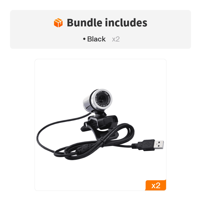 High-definition Computer Wired Camera 480P ; Built-in Microphone USB; Plug And Play ; Driver-free ; Video Call ; Chat - Discount Msrp