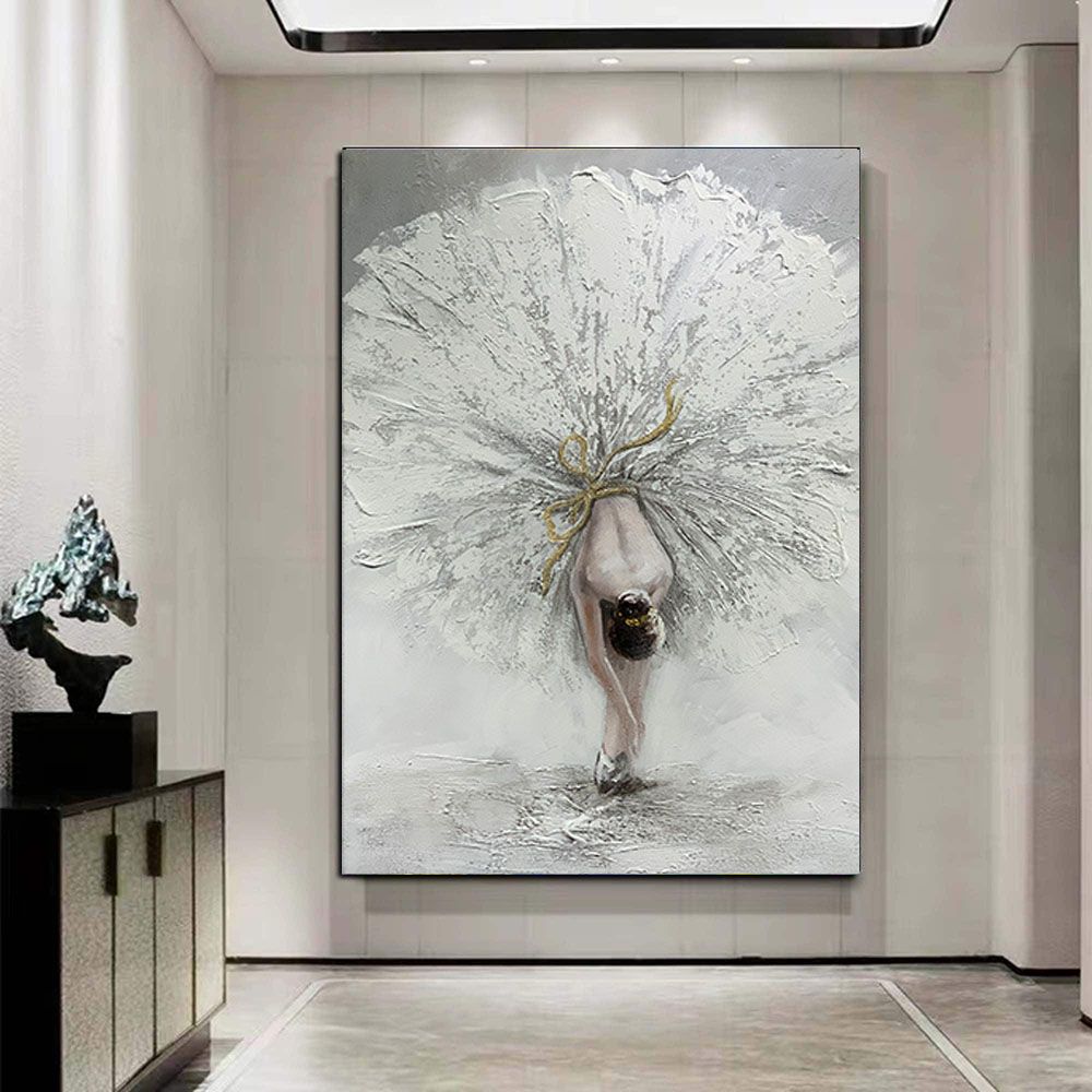 Hot sale Dancing Girl Oil Painting on Canvas Hand Painted abstract figure wall art picture for living room home decor - Discount Msrp