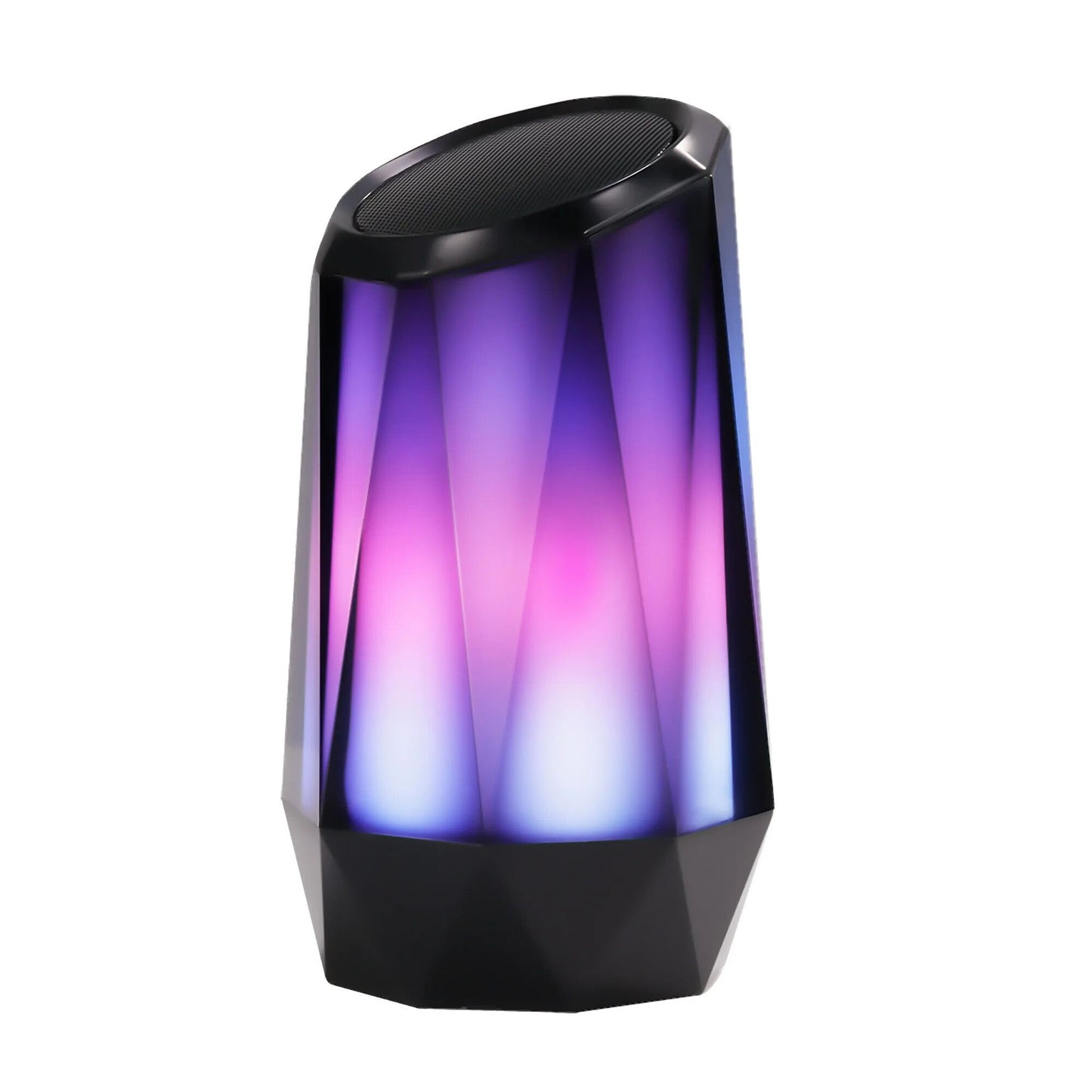 7-in Portable Wireless Bluetooth Speaker RGB LED Lights Loud Powerful Sound, CF012, Black - Discount Msrp