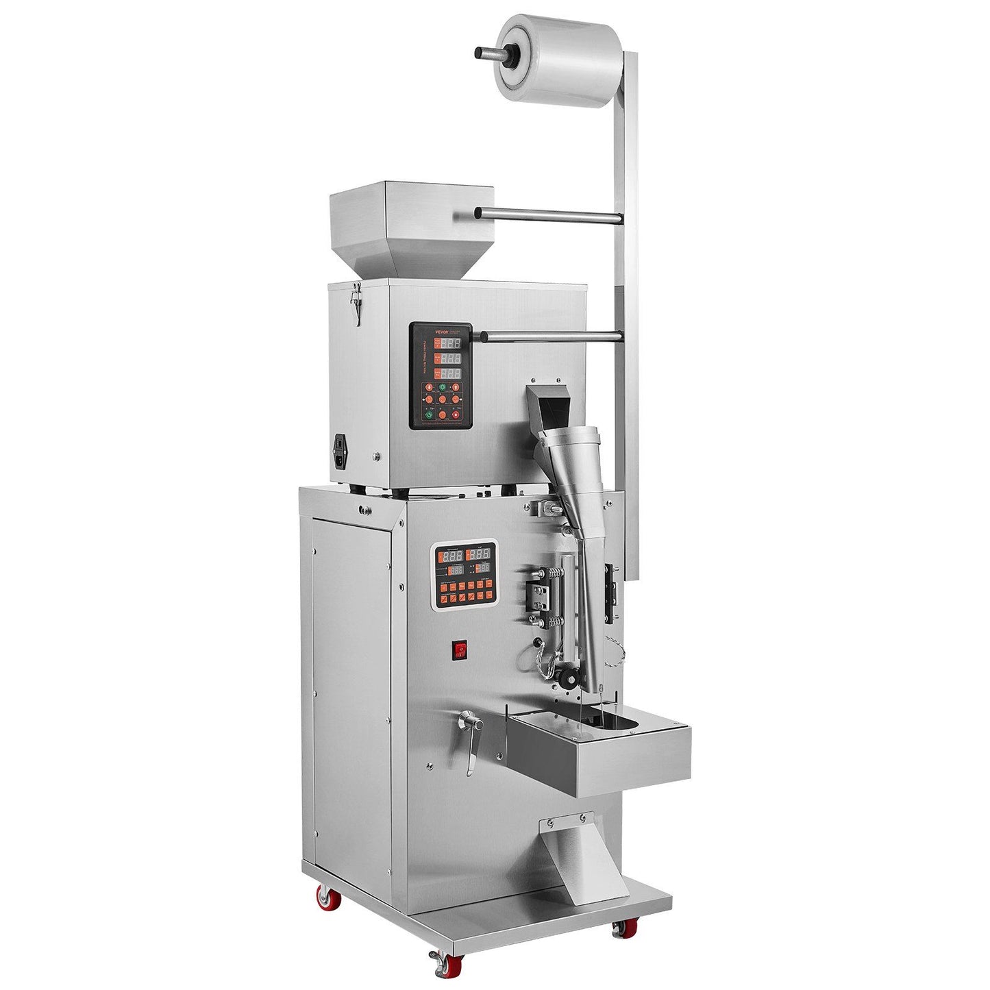 VEVOR Automatic Particle Packaging Machine, 0.002-0.22lbs/1-100g, Multi-Function Pouch Powder Sachet Weighting Filling Packing Machine, Powder Filler Machine for Tea Seeds Grains Flour Beans Glitter - Discount Msrp