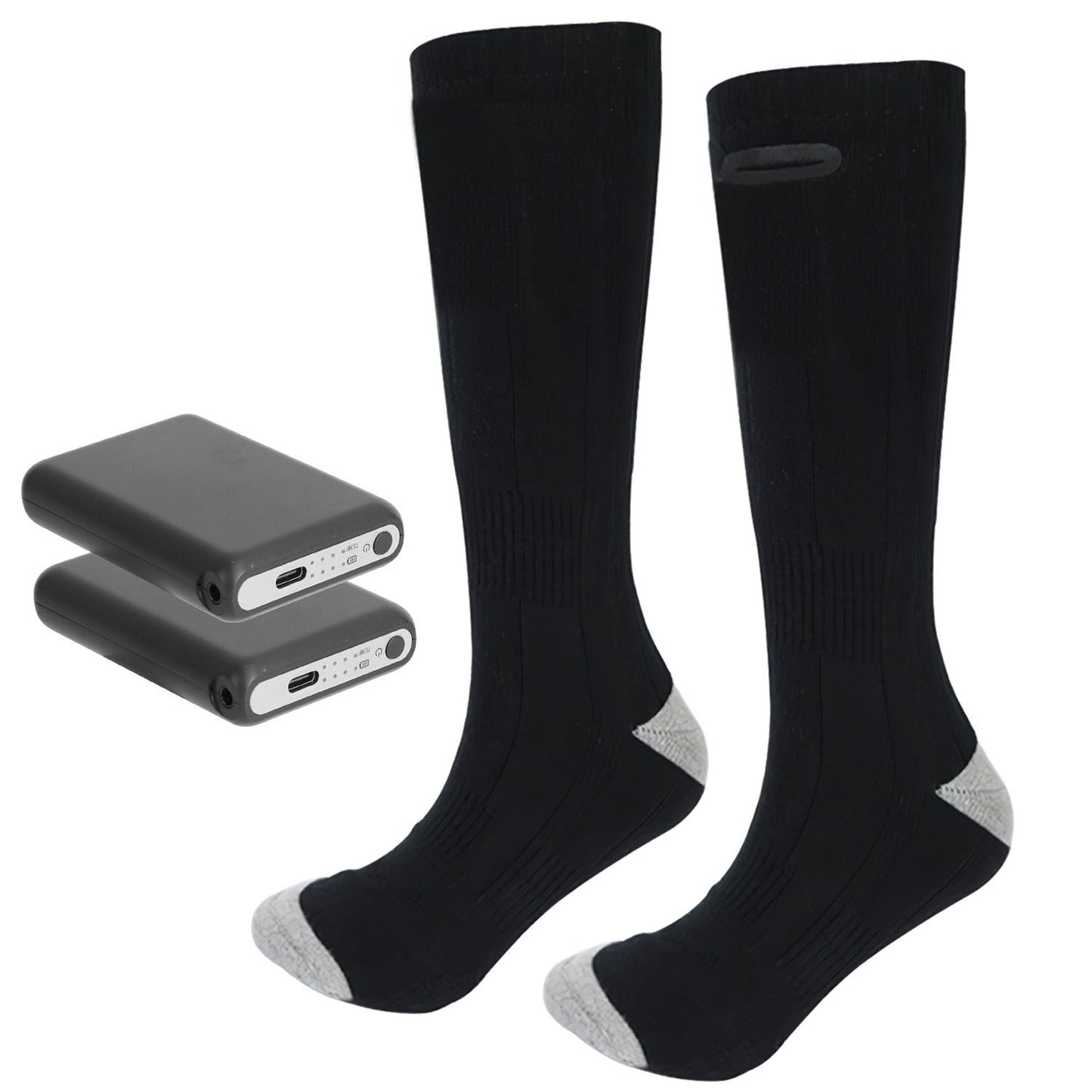 Electric Heated Socks for Men Women Battery Powered Heated Socks Rechargeable Feet Warmer with 4 Temperature Levels Indoor Outdoor Machine Washable - Discount Msrp