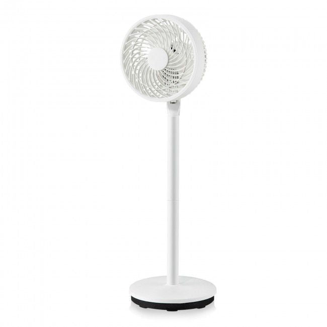 9 Inch Portable Oscillating Pedestal Floor Fan with Adjustable Heights and Speeds - Discount Msrp