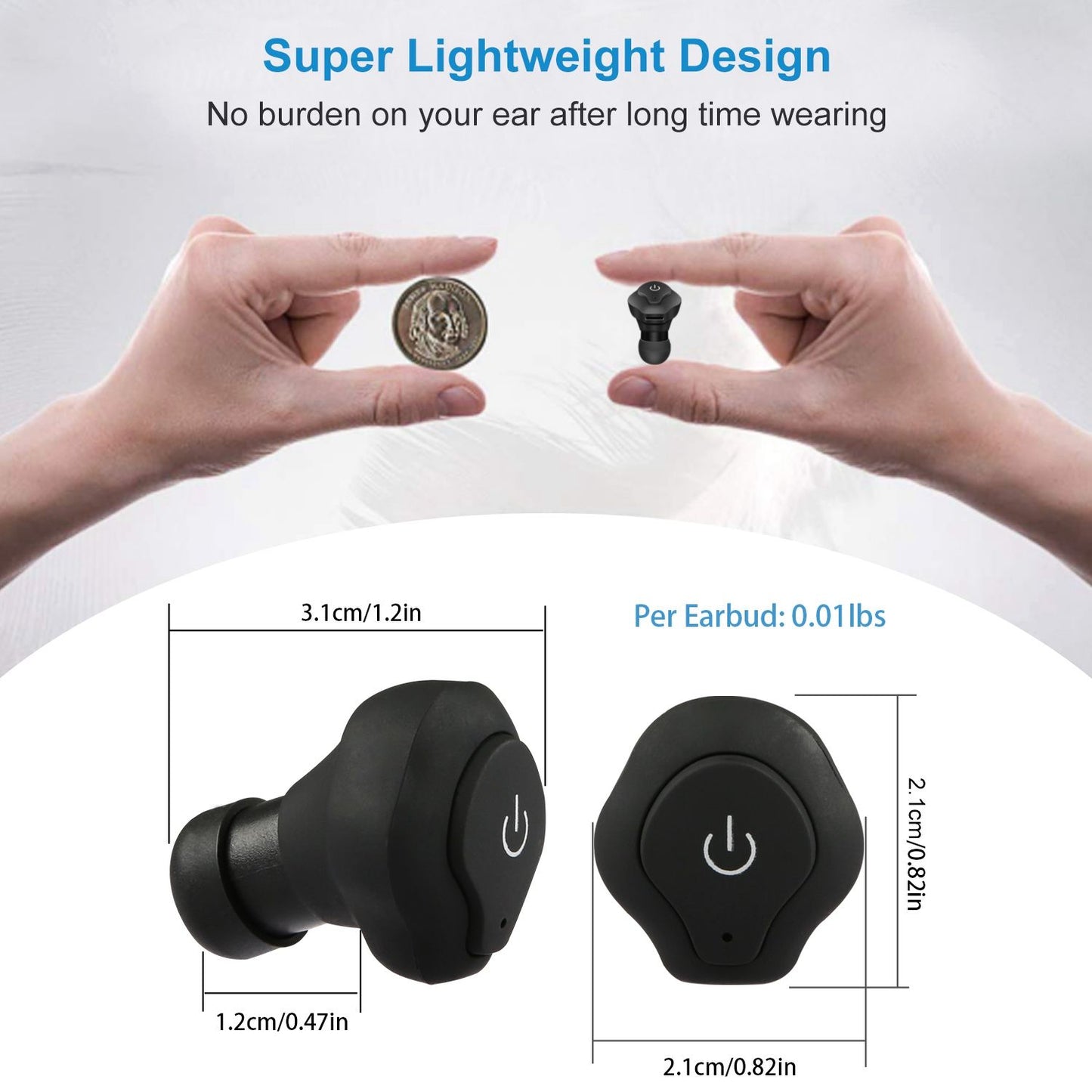 True Wireless Earbuds CSR V4.2 In-ear Stereo Headsets IP44 Waterproof Apt-X TWS Headphones Noise Cancelling - Discount Msrp