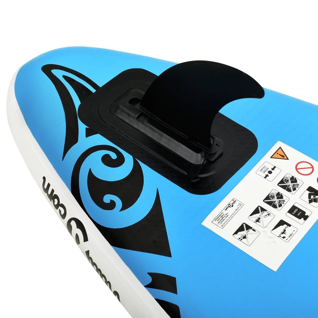 Inflatable Stand Up Paddleboard Set 126"x29.9"x5.9" Blue - Discount Msrp