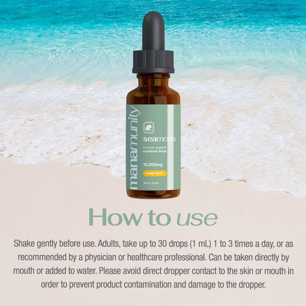Sea Moss Liquid Drops 10,000 mg Organic Irish Sea Moss Gel with 350 mg Burdock Root Supplement & 20,000 mg Spirulina Immune Support, Joint & Thyroid Support - Vegan - Discount Msrp