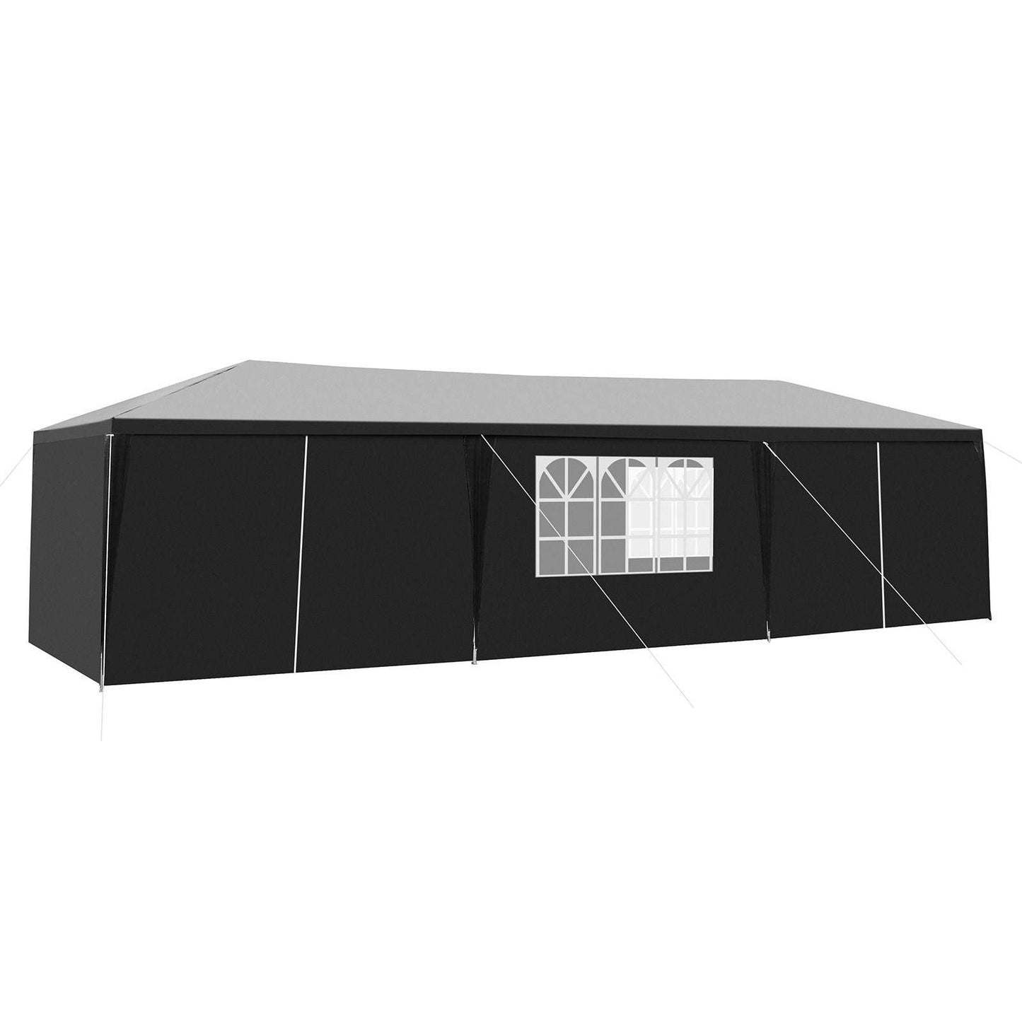 1 Set of 10'x30' Party Tent Canopy for Outdoor Weddings, Heavy-Duty Waterproof Event Shelter with Removable Sidewalls, Ideal for Parties, Booths, and Gatherings. - Discount Msrp