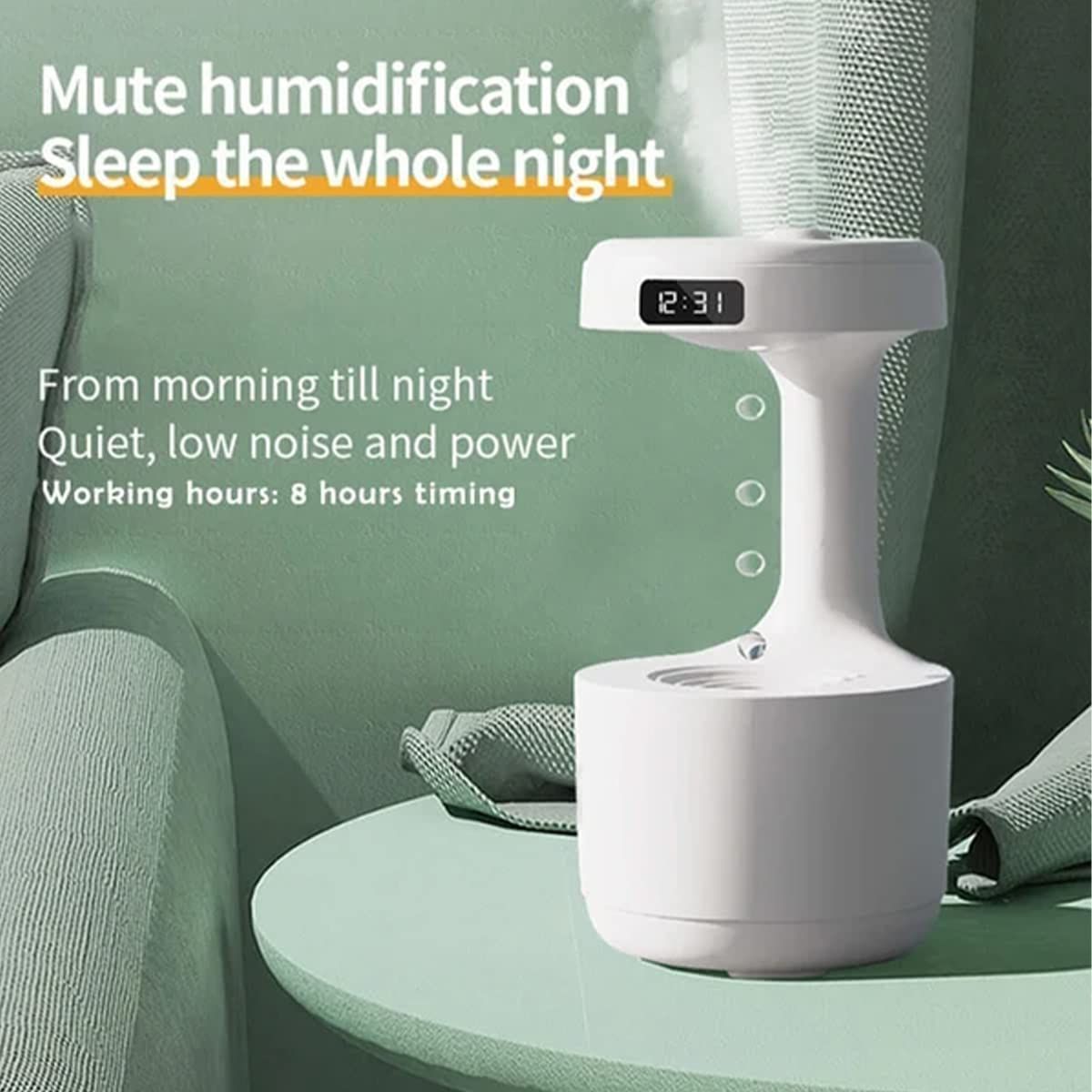 Anti-gravity Air Humidifier Water Drop Aromatherapy Humidifiers; Anti-Gravity Humidifier with Clockwork Drip Diffuser; Levitating Drip - Discount Msrp