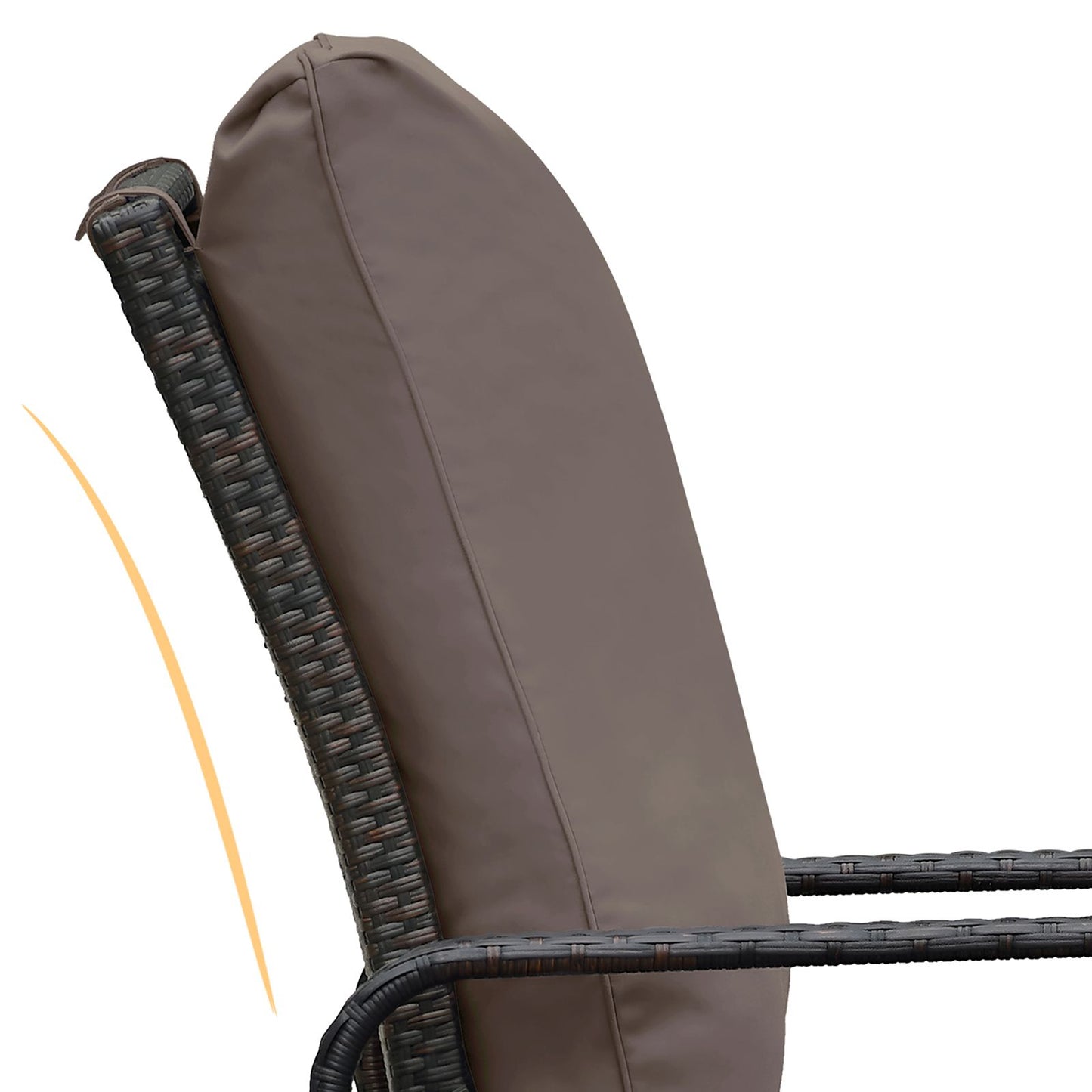 Outdoor Recliner Chair; Automatic Adjustable Wicker Lounge Recliner Chair with 5.12'' Thicken Cushion - Discount Msrp