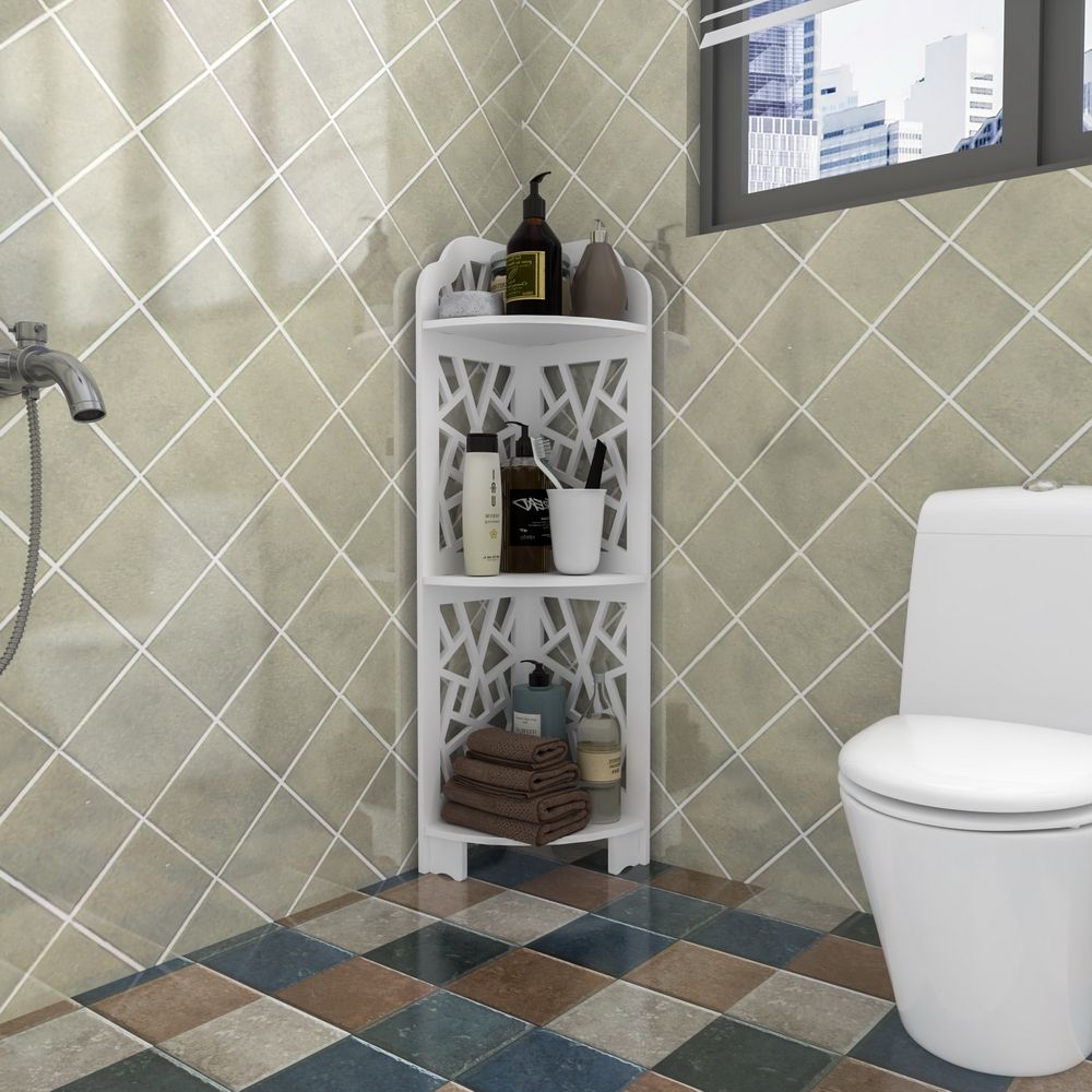 Free shipping 3 Tier Corner Shower Shelf Waterproof for Bathroom Storage YJ - Discount Msrp