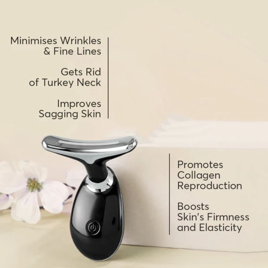 Face and Neck Massager 3 Colors EMS Beauty Device Lifting Tighten Facial Massagers Wrinkle Remover Reduce Double Chin Devices for Woman - Discount Msrp