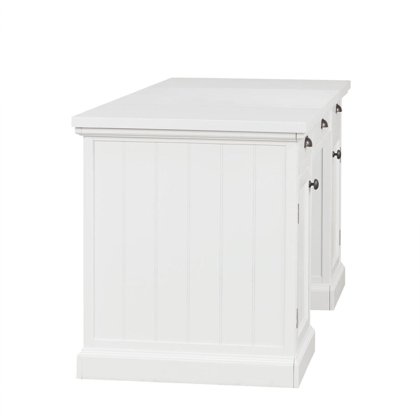 67''Modern Executive Desk,Computer Desk with 2 Storage Cabinet and 3 Drawers, Rectangle Home Office Desk with back ,Reading Desk,Writing Table,Workstation for Home Office,Living Room,study,White - Discount Msrp