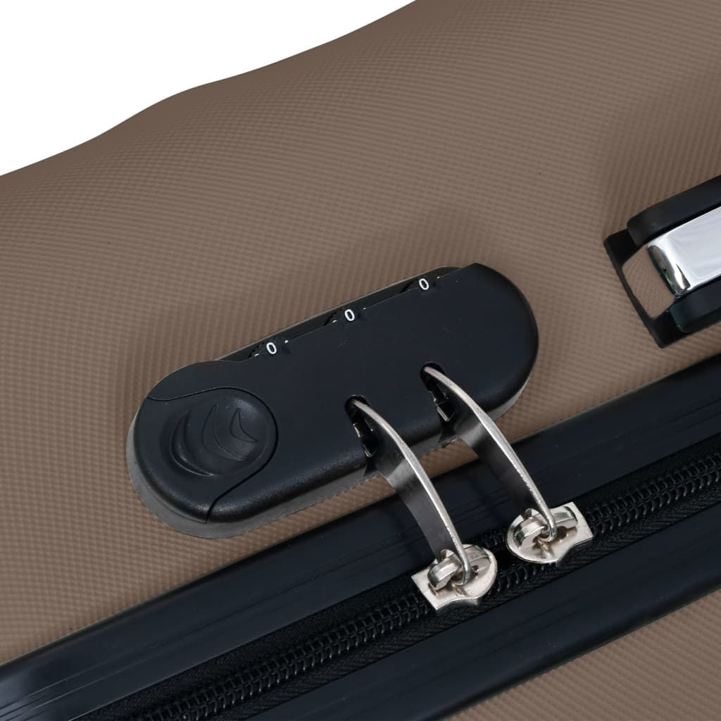 Hardcase Trolley Set 3 pcs Brown ABS - Discount Msrp