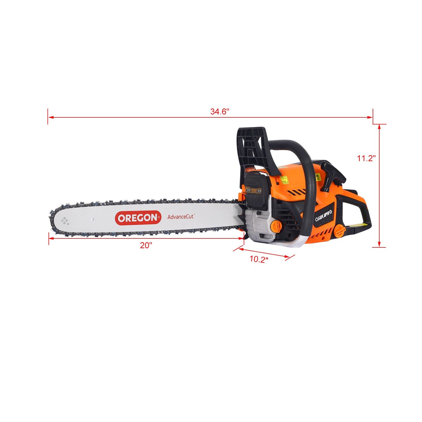 Chainsaw gas 20inch ,52cc Gasoline Chain Saw for Trees ,Wood Cutting 2-cycle EPA Compliant,Oregon bar - Discount Msrp