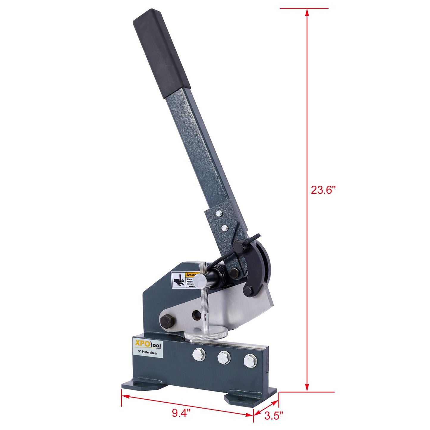 Industrial 5-Inch Sheet Metal Plate Shear, Solid Construction Mounting Type Metal Shear, High Precision Manual Hand Plate Shear - Discount Msrp