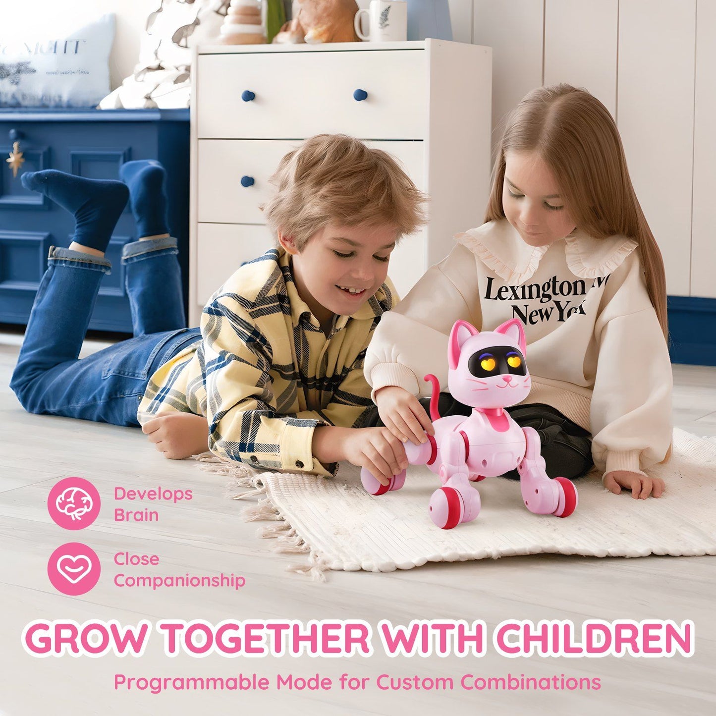 VEVOR RC Robot Cat Toy for Kid Talking Dancing Touch Remote Control Programmable - Discount Msrp