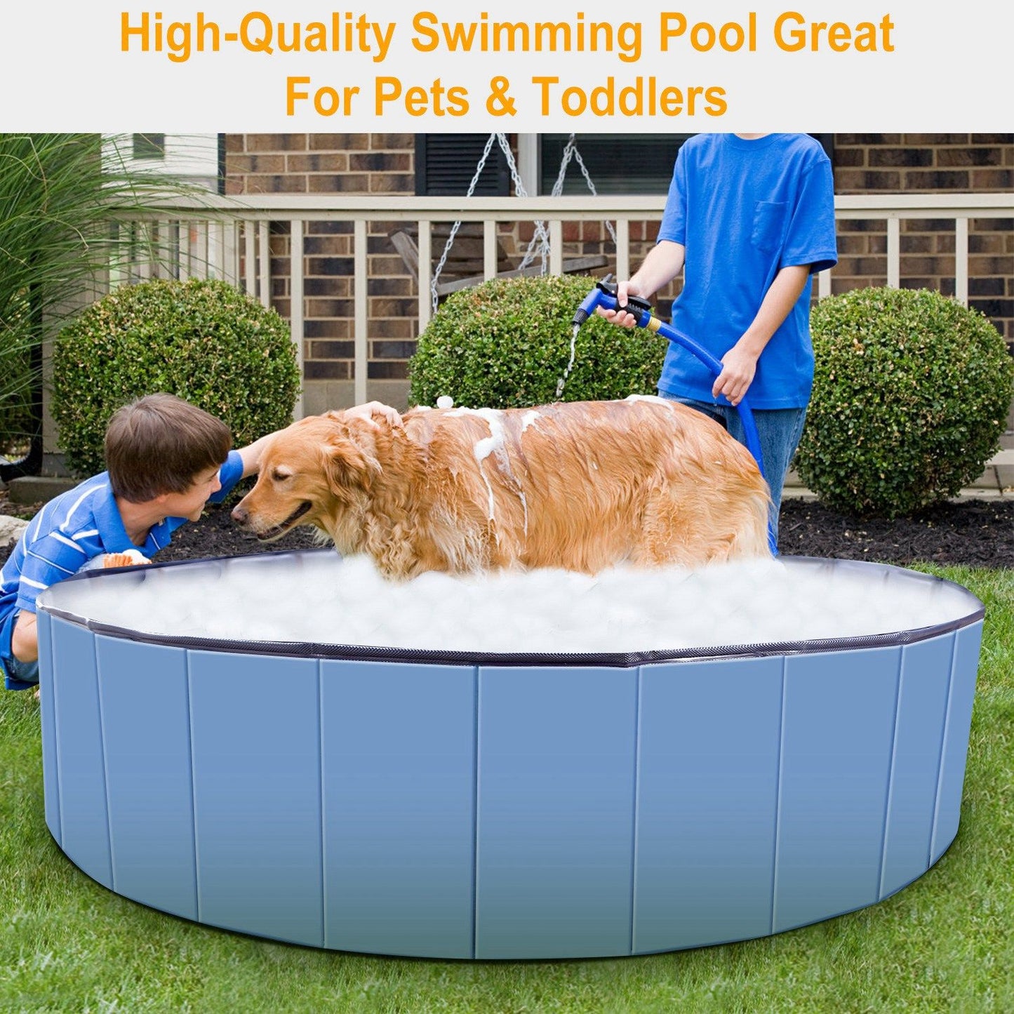 Foldable Pet Swimming Pool PVC Kiddie Baby Dog Swim Pool Bathing Tub Playmat Kids Pools - Discount Msrp
