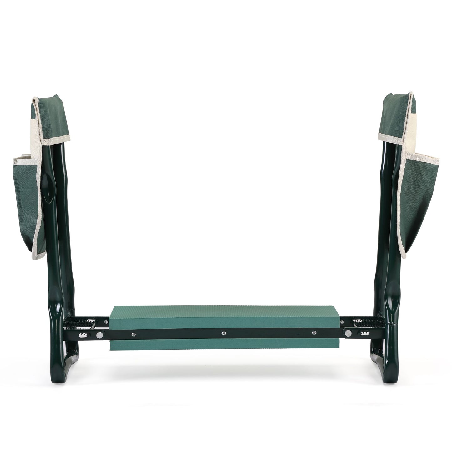 Outdoor 2-in-1 Garden Stool and Kneeler; Garden Bench with Tool Bags; Kneeling Pad; Gift for Parent; Portable; Green - Discount Msrp