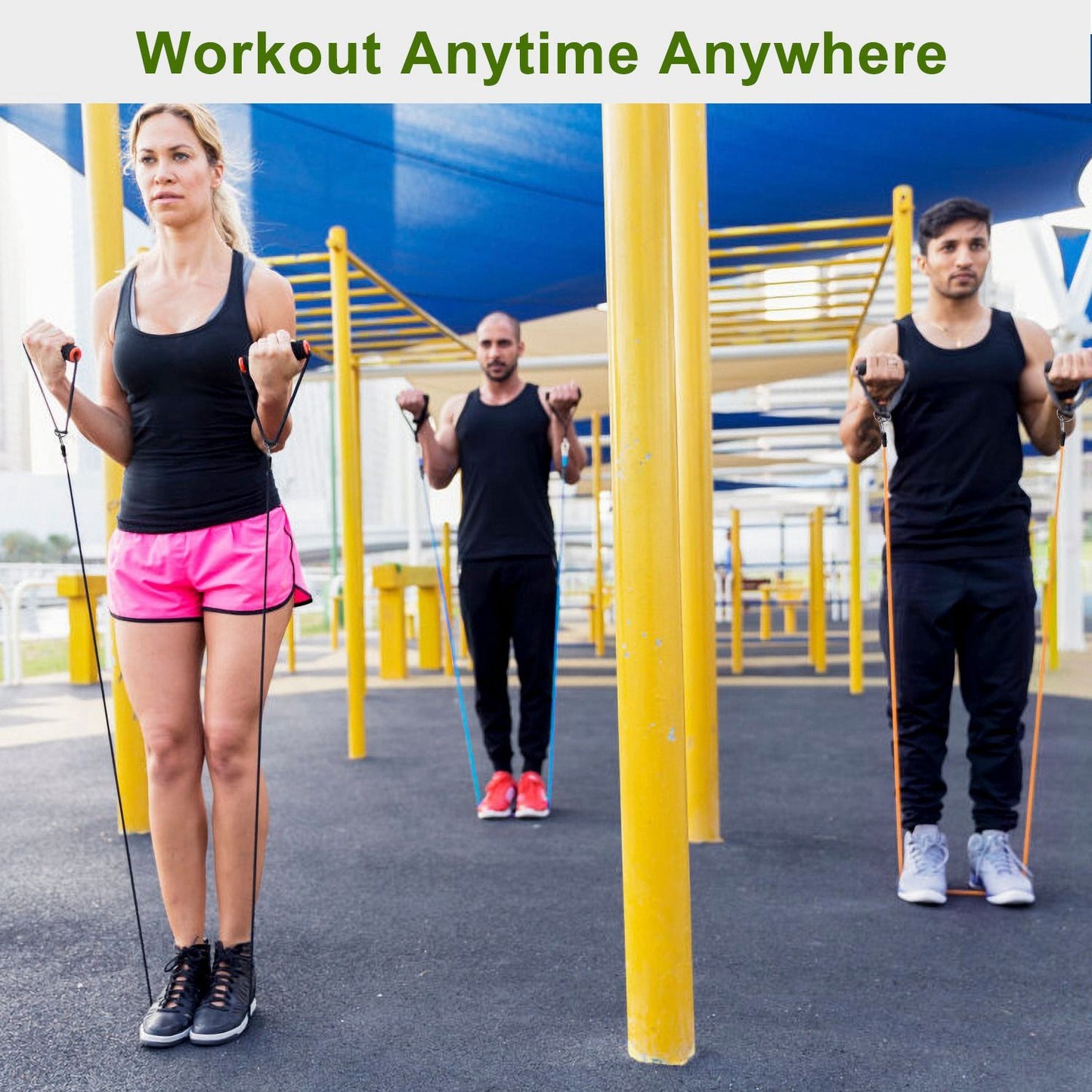 11Pcs Resistance Bands Set Fitness Workout Tubes Exercise Tube Bands Up to 100lbs - Discount Msrp