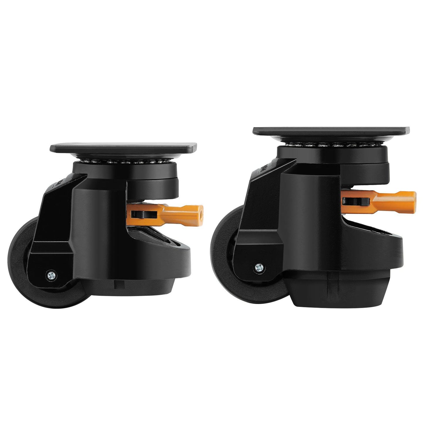 Heavy Duty Leveling Casters 4-Pack | 1000kg/2200LB Capacity with 2.5" Wheels | Precision 360° Swivel & Reinforced Handle for Workbench, Machinery, Industrial Equipment | Floor Protection & Noise-Free - Discount Msrp