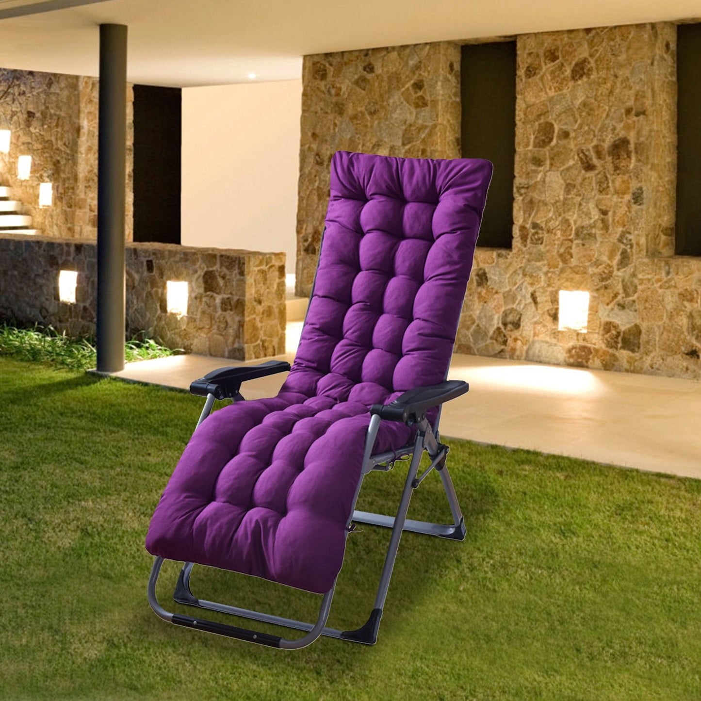 67x22in Chaise Lounger Cushion Recliner Rocking Chair Sofa Mat Deck Chair Cushion - Discount Msrp