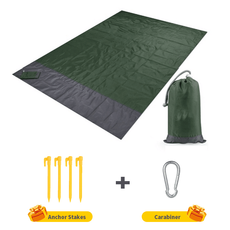 1pc Outdoor Camping Picnic Mat; Oxford Cloth Portable Mat; Folding Waterproof Moisture-proof Mat For Beach - Discount Msrp