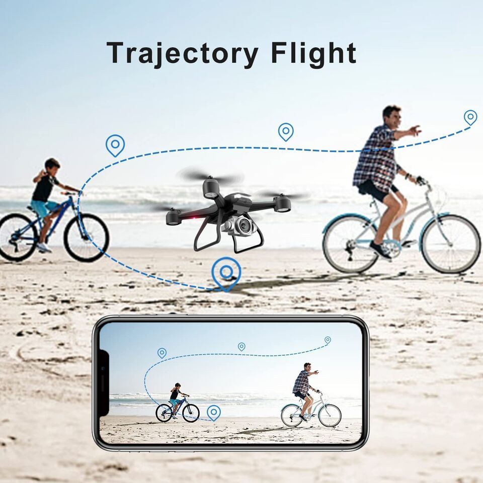 4DRC V14 RC Drone WIFI FPV 4K HD Wide Angle Dual Camera Quadcopter Portable With Bag ,2 Batteries Drone For Beginner,Headless Mode,Gesture Photo - Discount Msrp