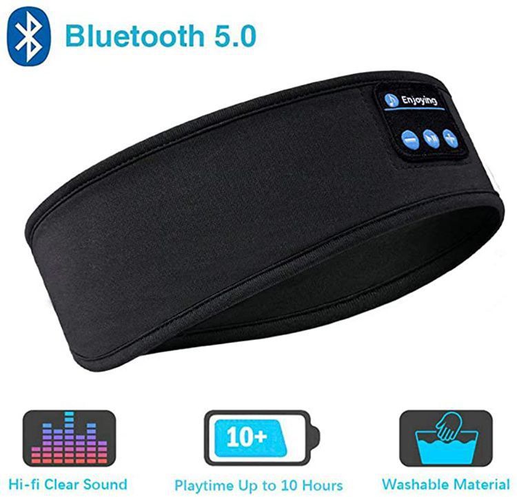 Wireless Bluetooth Sleeping Headphones Headband Thin Soft Elastic Comfortable Music Ear Phones Eye Mask For Side Sleeper Sports - Discount Msrp