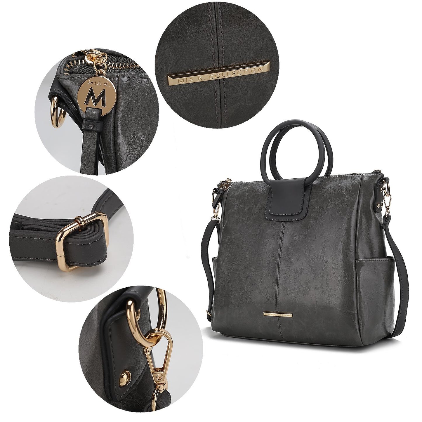 MKF Collection Zori Tote Handbag with Pouch and Wallet Vegan Leather Women by Mia k - Discount Msrp