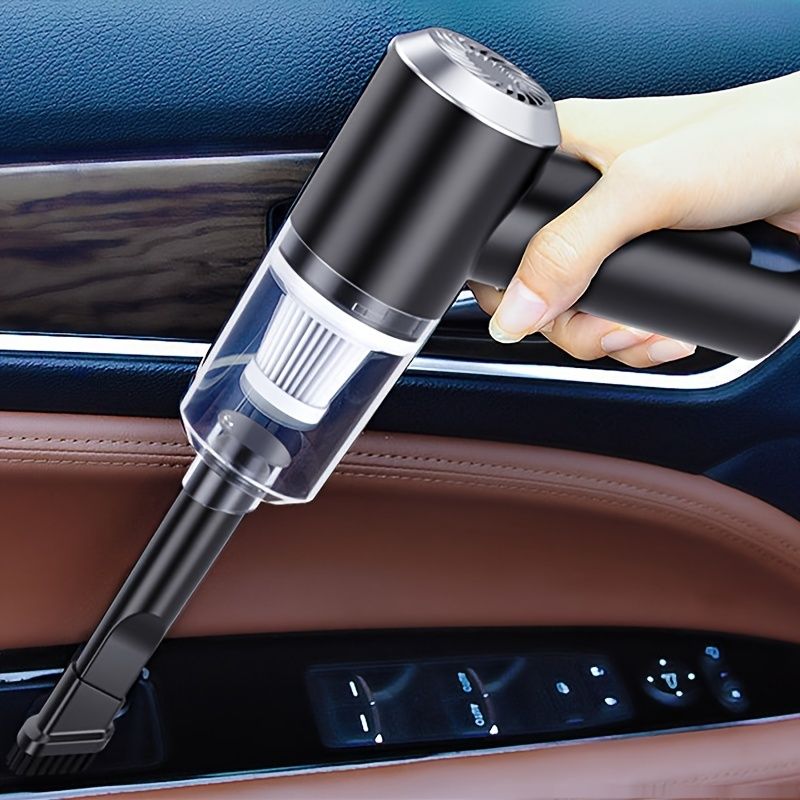 Portable Car Vacuum Cleaner; Rechargeable Handheld Automotive Vacuum Cleaner For Car Wireless Dust Catcher Cyclone Suction - Discount Msrp