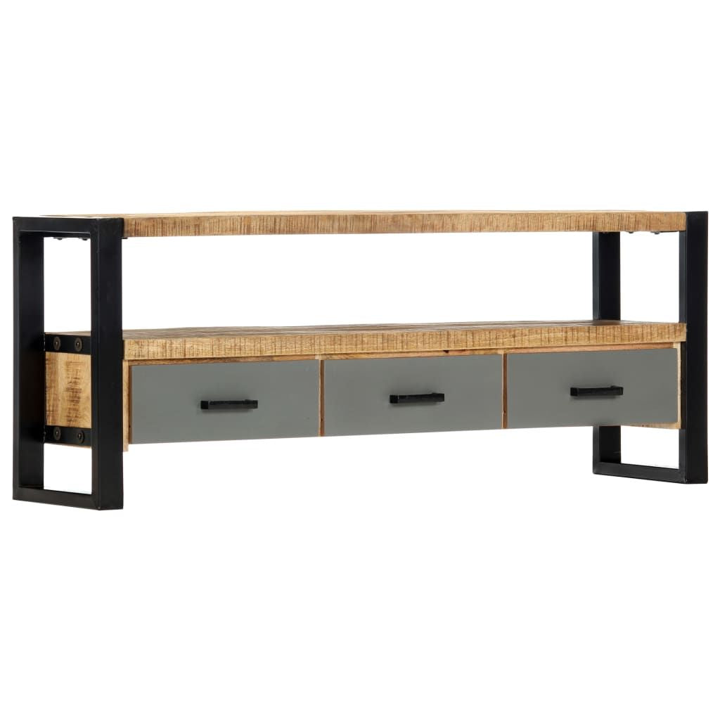 TV Stand 51.2"x11.8"x19.7" Solid Wood Mango - Discount Msrp