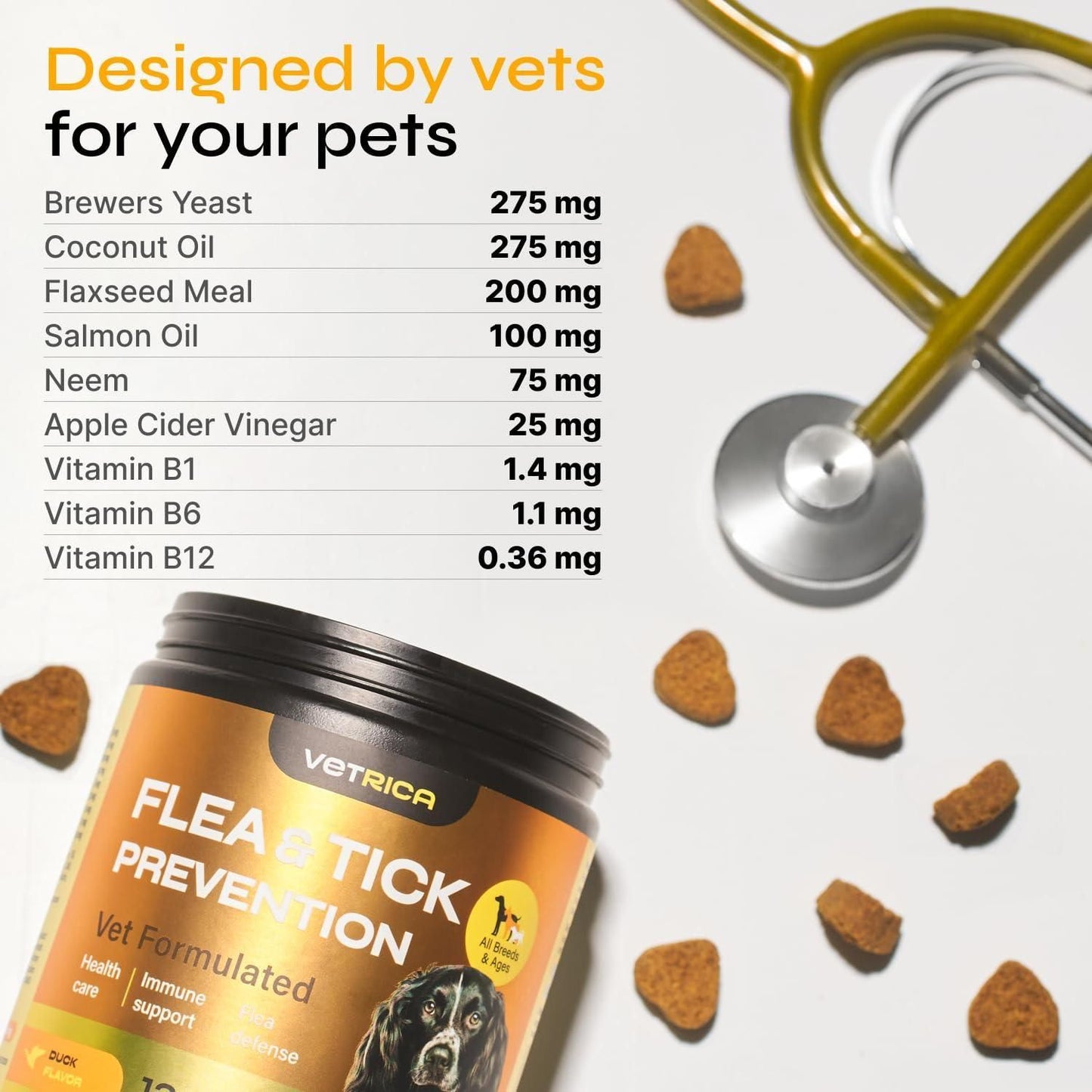 Flea and Tick Prevention for Dogs Flea Treatment Chews Immune Support Flea and Tick Chewables for Dogs Flea Tick Control Supplement All Breeds Ages Vet Formulated Soft Treats - Discount Msrp