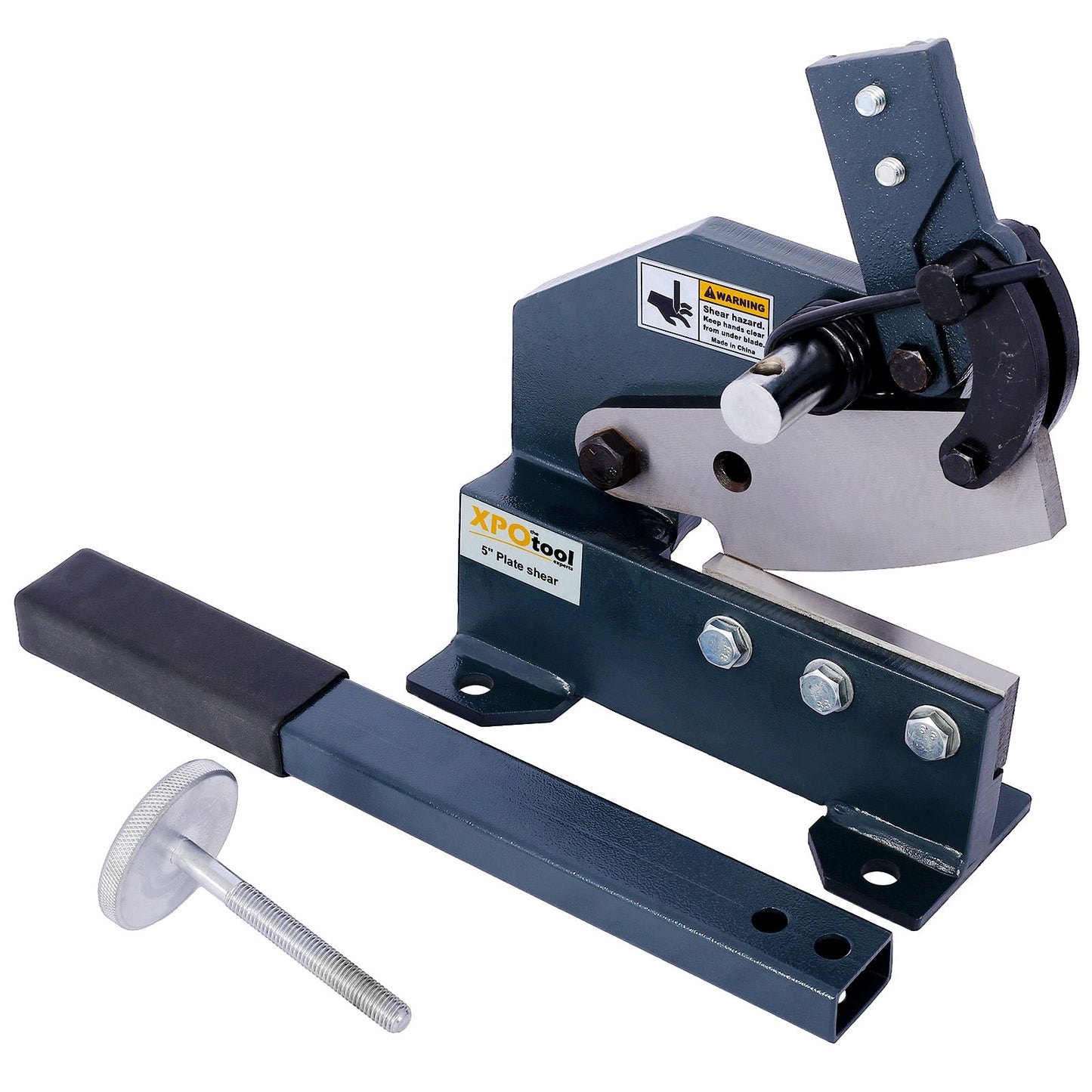 Industrial 5-Inch Sheet Metal Plate Shear, Solid Construction Mounting Type Metal Shear, High Precision Manual Hand Plate Shear - Discount Msrp