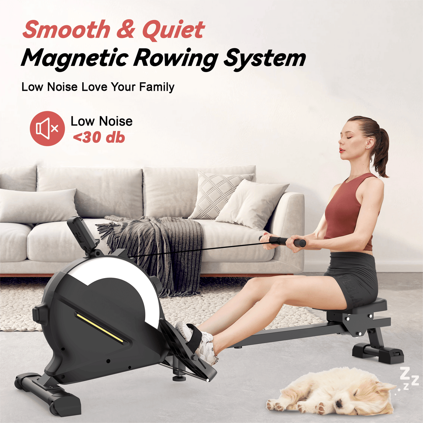Rowing Machines for Home, Magnetic Rowing Machine with 77lbs High Resistance Rowing Machine,16 Levels of Quiet Resistance,Rower Machine for Home Row Machine,App Compatible,LCD Monitor - Discount Msrp