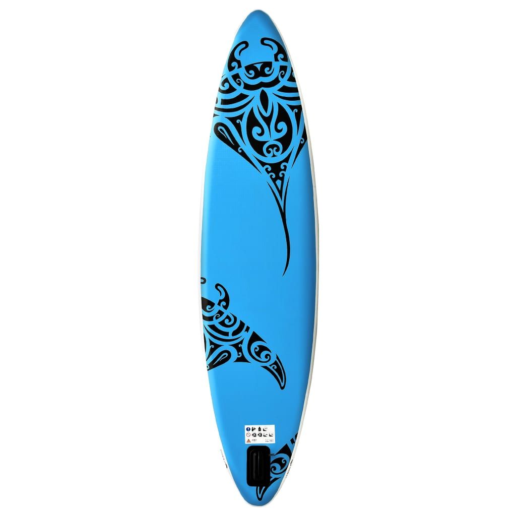 Inflatable Stand Up Paddleboard Set 126"x29.9"x5.9" Blue - Discount Msrp