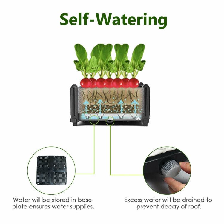 Set of 4 Elevated Flower Vegetable Herb Grow Planter Box - Discount Msrp