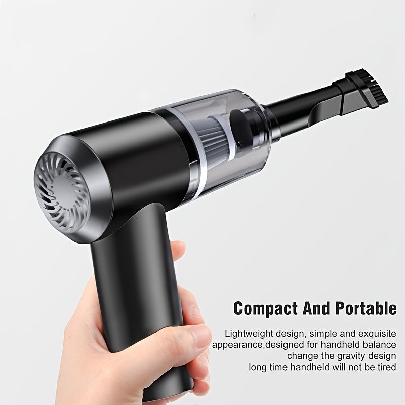 Portable Car Vacuum Cleaner; Rechargeable Handheld Automotive Vacuum Cleaner For Car Wireless Dust Catcher Cyclone Suction - Discount Msrp