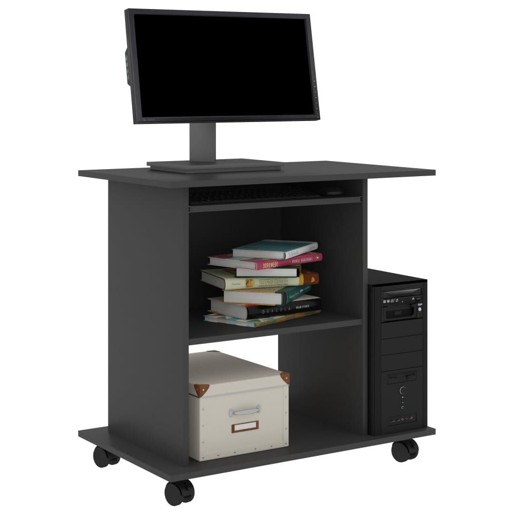 Computer Desk Gray 31.5"x19.7"x29.5" Engineered Wood - Discount Msrp