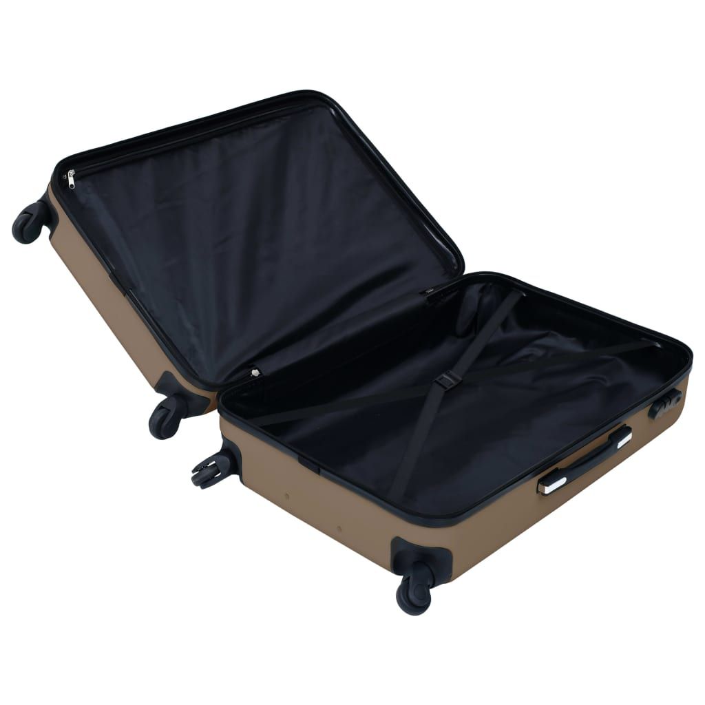 Hardcase Trolley Set 3 pcs Brown ABS - Discount Msrp