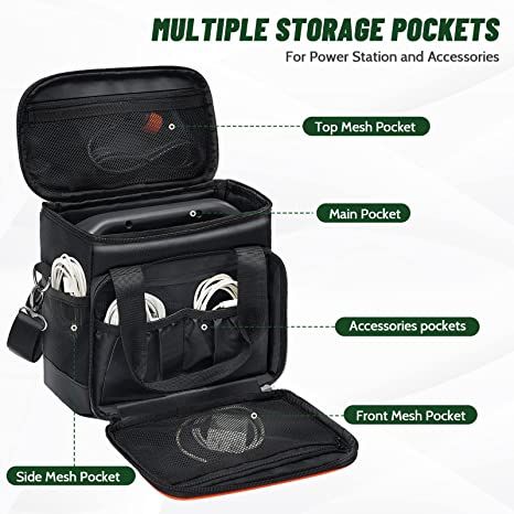 Carrying Bag for Jackery Portable Power Station Explorer 300 240 160 Storage Pockets Battery Case Travel Power Pack - Discount Msrp