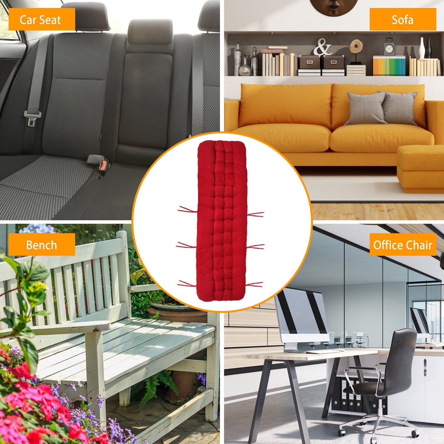 67x22in Chaise Lounger Cushion Recliner Rocking Chair Sofa Mat Deck Chair Cushion - Discount Msrp
