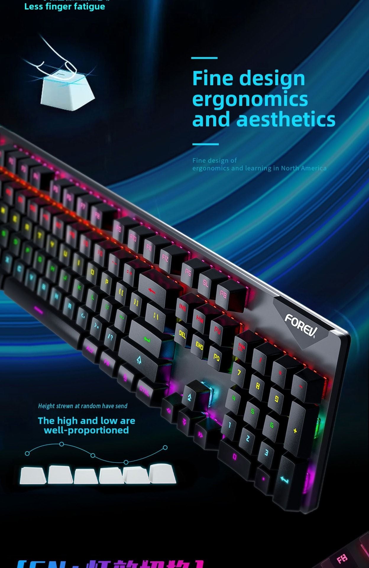 Wired Mechanical KeyboardGaming KeyboardMechanical KeyboardLuminous BacklightPlug and PlayGreen Axis Mechanical Keyboard - Discount Msrp